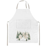 Karácsonyi havas házak mintás pamut kötény Snowy Houses