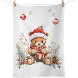 Karácsonyi macis pamut konyharuha 50x70 cm Teddy’s Gift