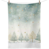 Karácsonyi csillagos mintás pamut konyharuha 50x70 cm Starry Sky