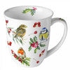 Karácsonyi porcelán bögre 400 ml Téli Madárdal