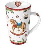Karácsonyi hintalovas porcelán nagy bögre Christmas Toys 600 ml