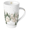 Karácsonyi havas házak mintás porcelán bögre 600 ml Snowy Houses