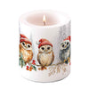Karácsonyi baglyos gyertya közepes Ø 10x10 cm Wise Owls