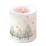 Karácsonyi csillagos mintás gyertya közepes Ø 10x10 cm Starry Sky