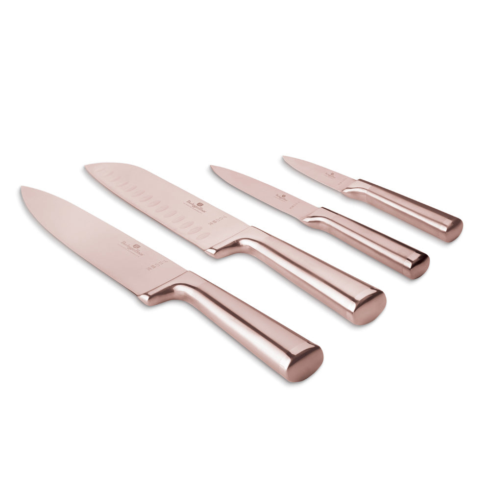 4 részes minőségi rose gold késkészlet Berlinger Haus Taupe Collection