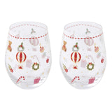 Karácsonyi Üveg pohár 500 ml 2 db-os szett díszdobozban Christmas Twist