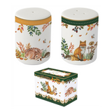 Forest Dream őszi porcelán só-borsszóró szett dobozban Easy Life