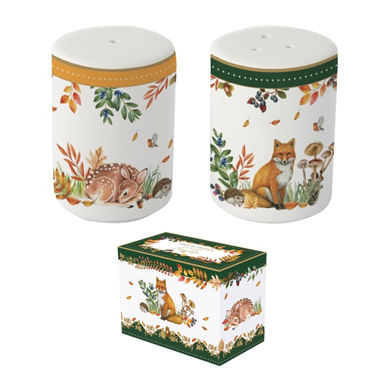 Forest Dream őszi porcelán só-borsszóró szett dobozban Easy Life
