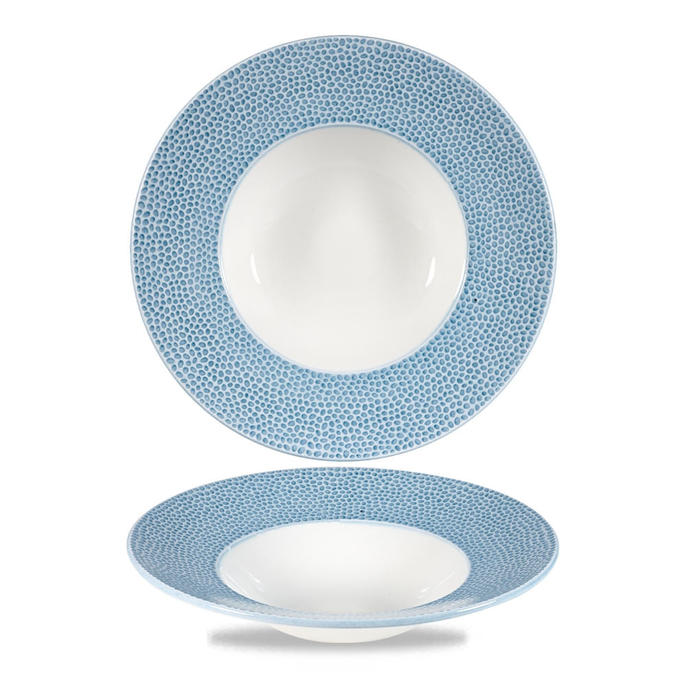 Churchill Isla Ocean kék kerámia salátás 24 cm széles perem