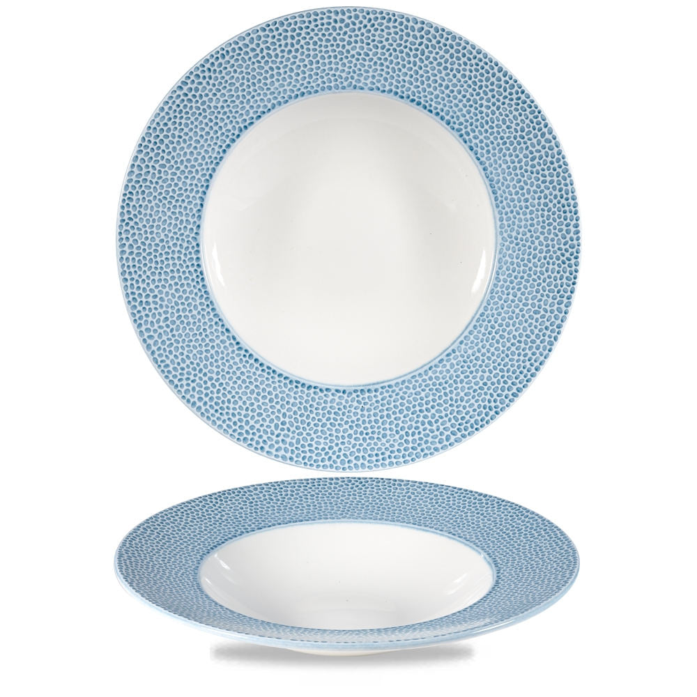 Churchill Isla Ocean kék kerámia salátás 28 cm széles perem