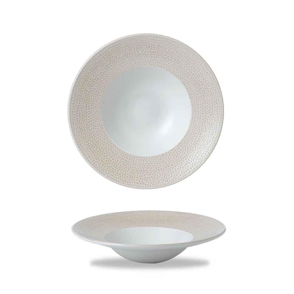 Churchill Isla Spinwash homokszínű kerámia salátás 24 cm széles perem