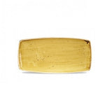 Churchill Stonecast Mustard barna kerámia szögletes tál 29,5x14 cm