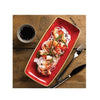 Churchill Stonecast Berry piros kerámia szögletes tál 35×18,5 cm