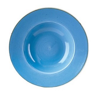 Churchill Stonecast Cornflower kék kerámia salátás 24 cm széles perem