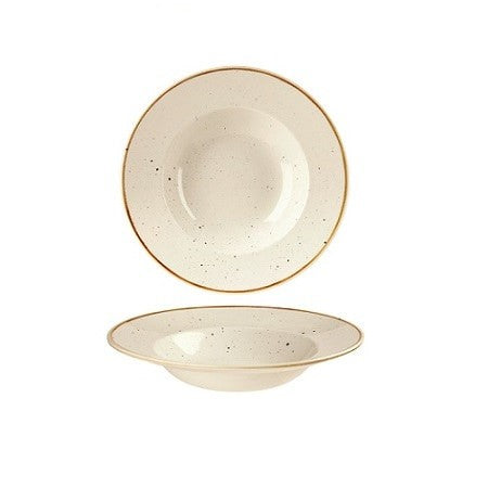 Churchill Stonecast Barley bézs kerámia mély tányér 28 cm széles perem