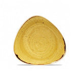 Churchill Stonecast Mustard barna kerámia háromszög tányér 22,9 cm