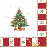 Karácsonyi fenyőfás papírszalvéta 33x33 cm 20 db-os Christmas Tale