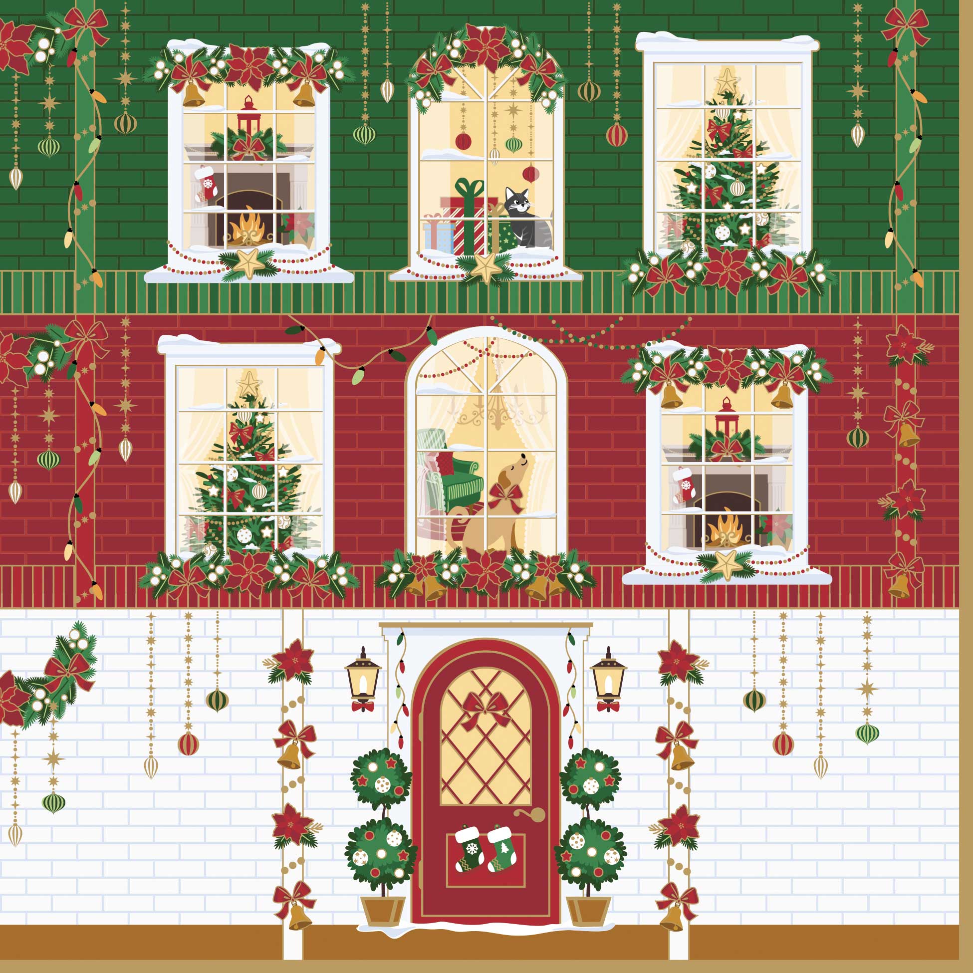 Karácsonyi Papírszalvéta 33x33 cm 20 db Festive Avenue