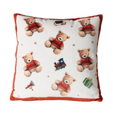Karácsonyi töltött párna 45x45 cm polyester macis