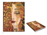 Vonalas notesz füzet kemény fedeles 21x14,5 cm 80 oldalas Klimt Arany könnyek