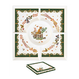 Forest Dream őszi porcelán osztott kínáló tálca 25x25 cm dobozban Easy Life