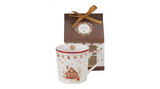 Karácsonyi Porcelán bögre 360 ml házikó díszcsomagolásban Gingerbread House