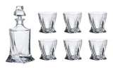 Bohemia Crystal Quadro whisky készlet 7 részes