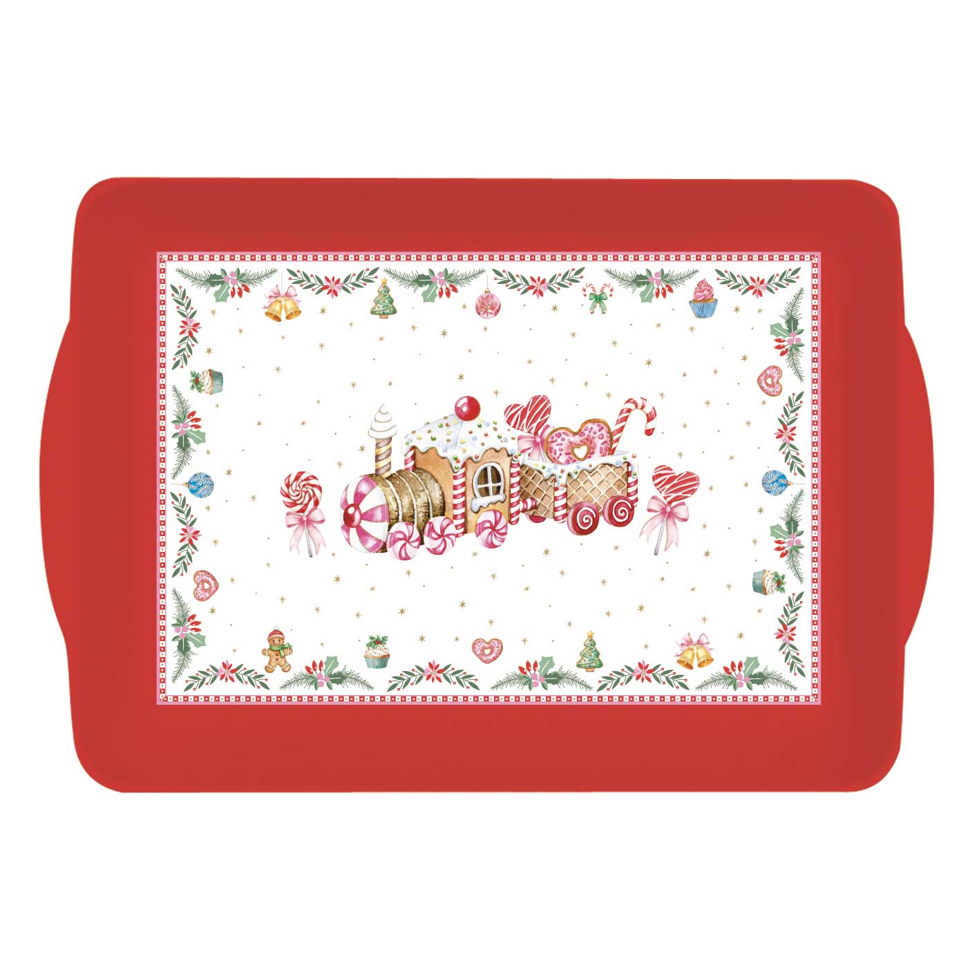 Karácsonyi műanyag nagy tálca 46x32 cm Sweet Christmas