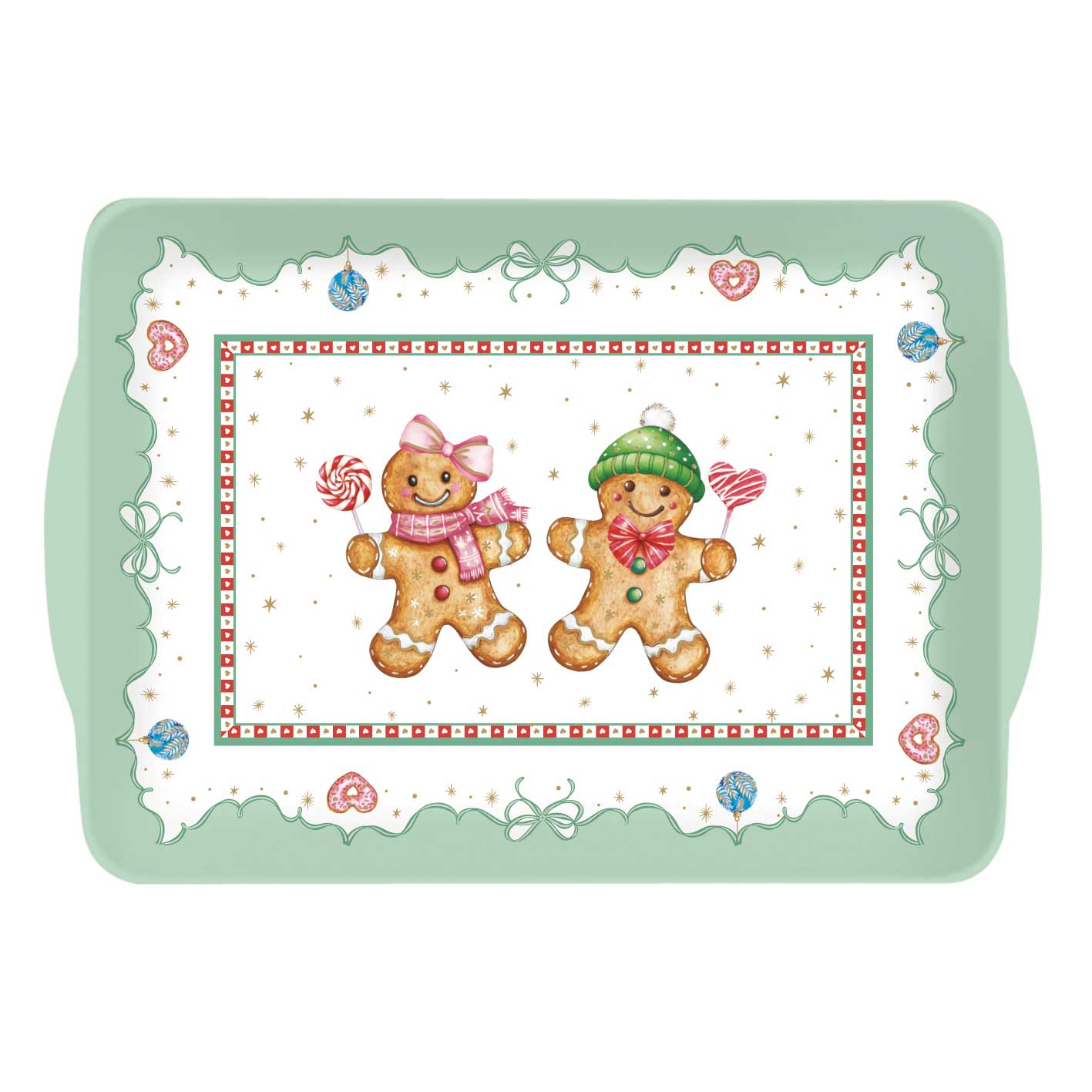 Karácsonyi műanyag tálca 22x15 cm Sweet Christmas