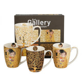Klimt porcelán bögre szett - 4 darabos 360 ml - díszdobozos