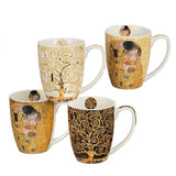 Klimt porcelán bögre szett - 4 darabos 360 ml - díszdobozos