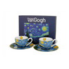 Porcelán eszpresszó kávés csésze + alj 110 ml 2 személyes van Gogh Csillagos éj