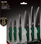 6 részes késkészlet smaragdzöld Berlinger Haus Emerald Collection