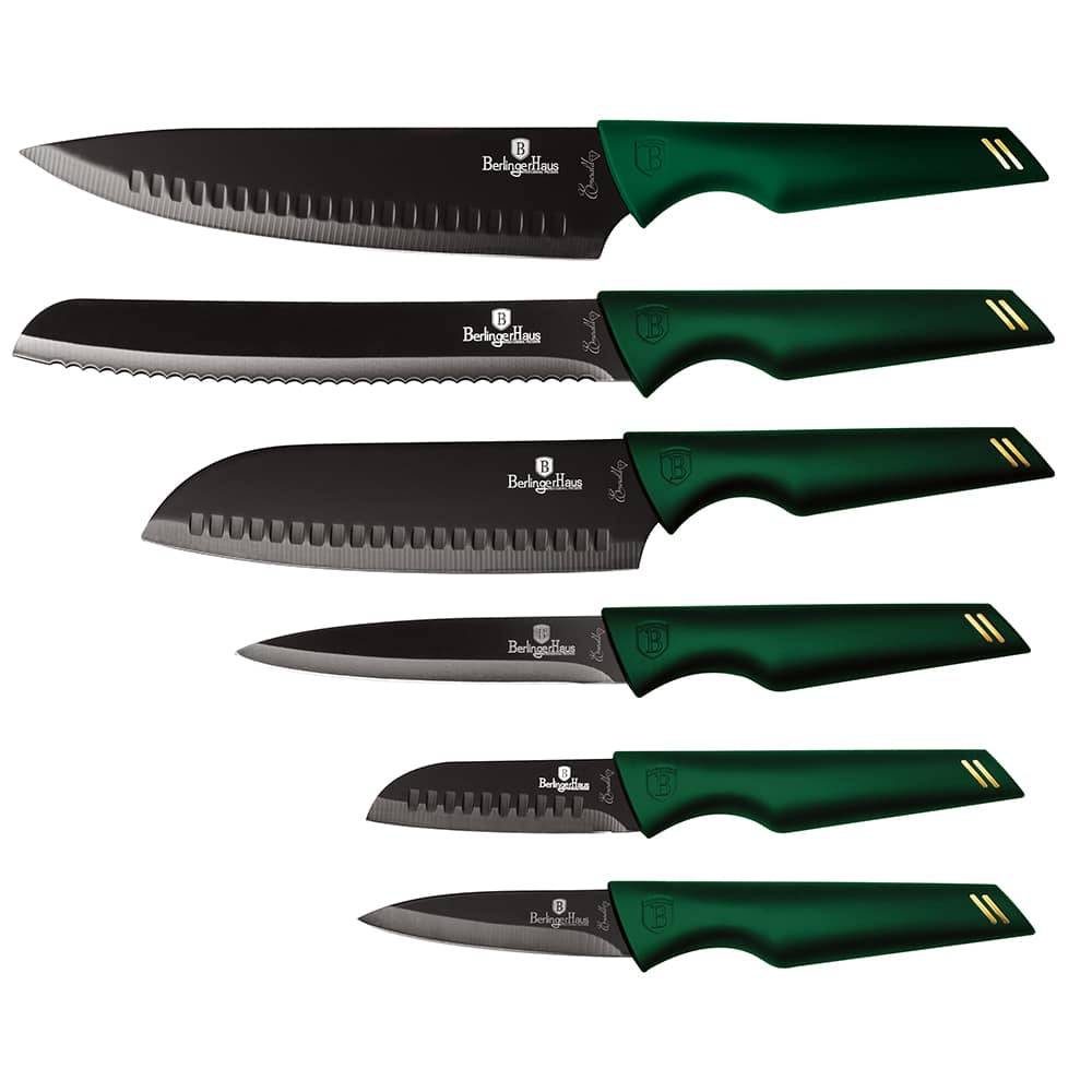 6 részes késkészlet smaragdzöld Berlinger Haus Emerald Collection