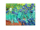 Üveg konyhai vágódeszka 40×30 cm – Van Gogh Íriszek