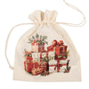 Textil mikulás zsák csomagos 25 cm