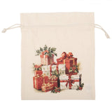 Textil mikulás zsák csomagos 25 cm