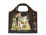 Összehajtható bevásárlótáska 40x70 cm műanyag Klimt A Csók