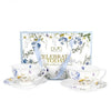 Mezei virágos porcelán csésze aljjal 250 ml - 2 személyes - ajándékdobozban
