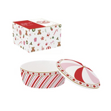 Karácsonyi Porcelán kis cukorka tartó tálka 10 cm díszdobozban Christmas Twist