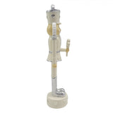 Karácsonyfadísz Bézs ezüst diótörő figura 17 cm