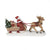 Karácsonyi dekoráció Télapó rénszarvas szánon nosztalgikus dekoráció figura 41 cm