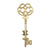 Gyertyatartó Arany színű fali gyertyatartó kulcs alakú 34 cm