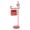 Clayre & Eef piros karácsonyi postaláda nyalóka állványon Letters to Santa 51 cm