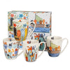 Macskavilág porcelán bögre szett - 4 darabos 360 ml - díszdobozos