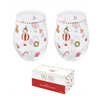 Karácsonyi Üveg pohár 500 ml 2 db-os szett díszdobozban Christmas Twist