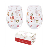 Karácsonyi Üveg pohár 500 ml 2 db-os szett díszdobozban Christmas Twist