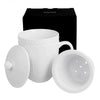 Duo Twilight fehér porcelán bögre porcelán szűrővel és fedővel - 370 ml