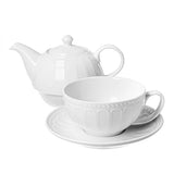 Duo Twilight fehér porcelán teázó szett - 1 személyes - 300/550 ml