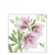 Szalvéta Papírszalvéta 25x25 cm rózsaszín hunyor virággal